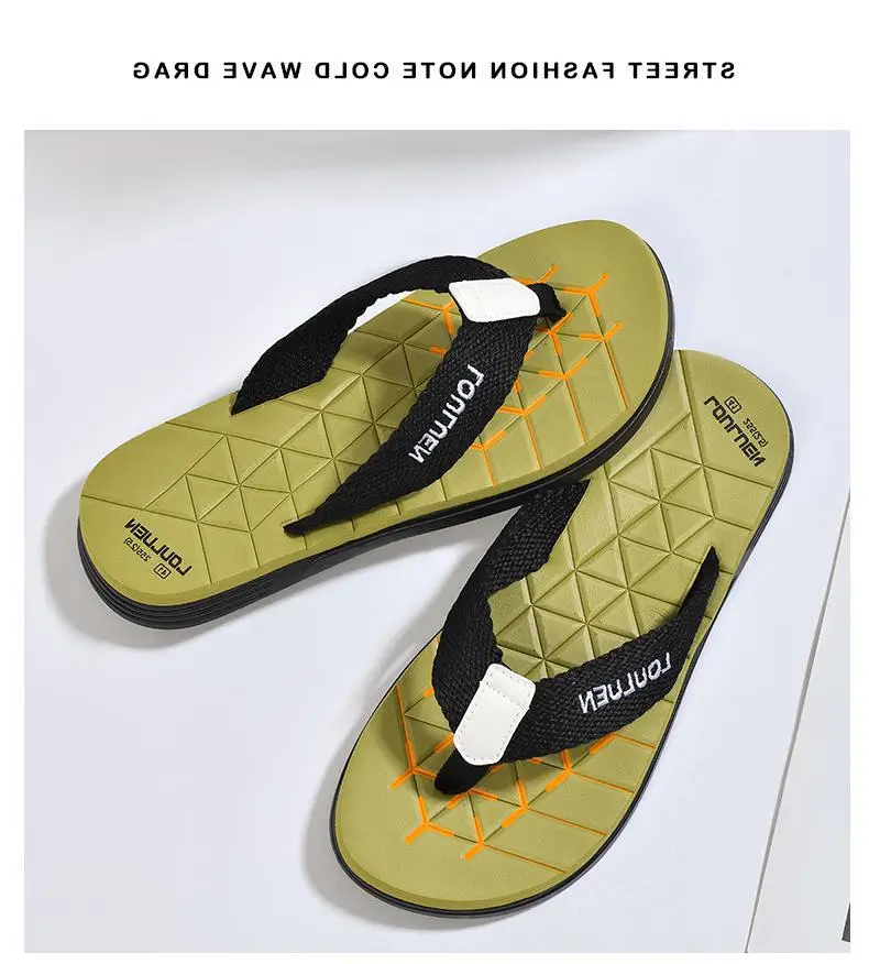 Fujian manufacturers 2024 new beach flip-flops men's non-slip outer slippers summer clip-on men's sandals trend — feature 9