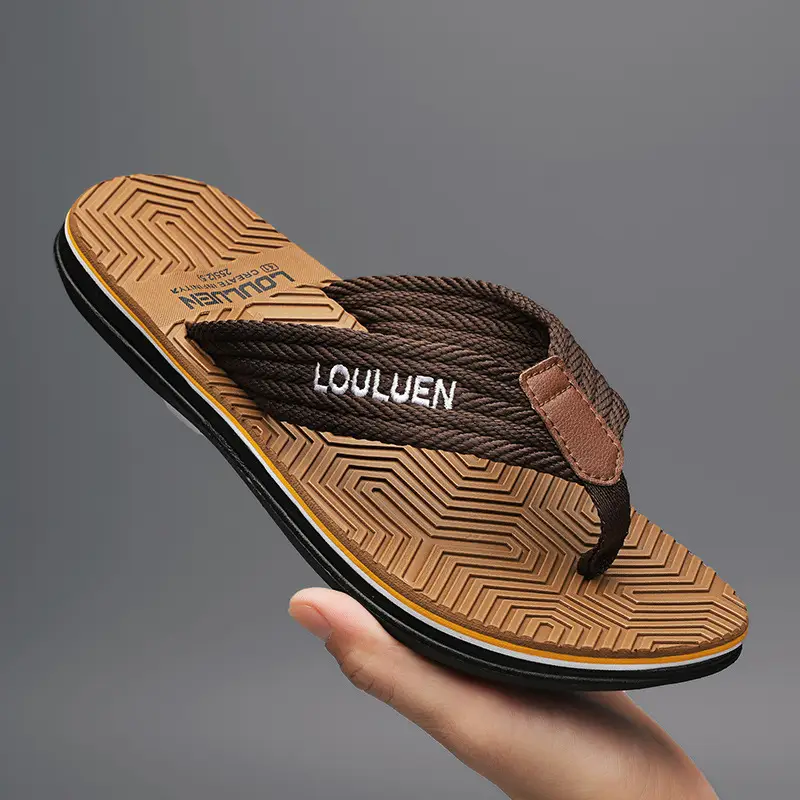 Fujian manufacturers summer new flip-flops men's non-slip outer wear Korean version of eva beach slippers men's sandals clip feet - Image 5