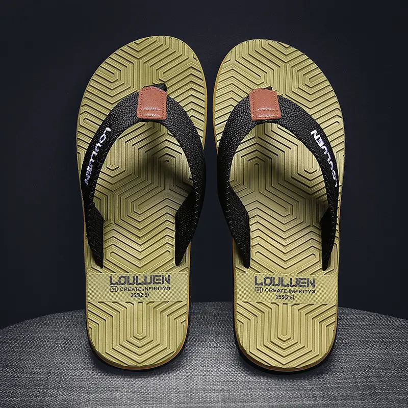 Fujian manufacturers summer new flip-flops men's non-slip outer wear Korean version of eva beach slippers men's sandals clip feet - Image 3