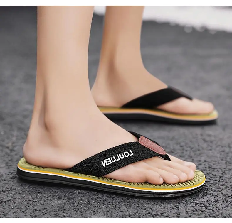 Fujian manufacturers summer new flip-flops men's non-slip outer wear Korean version of eva beach slippers men's sandals clip feet — feature 14