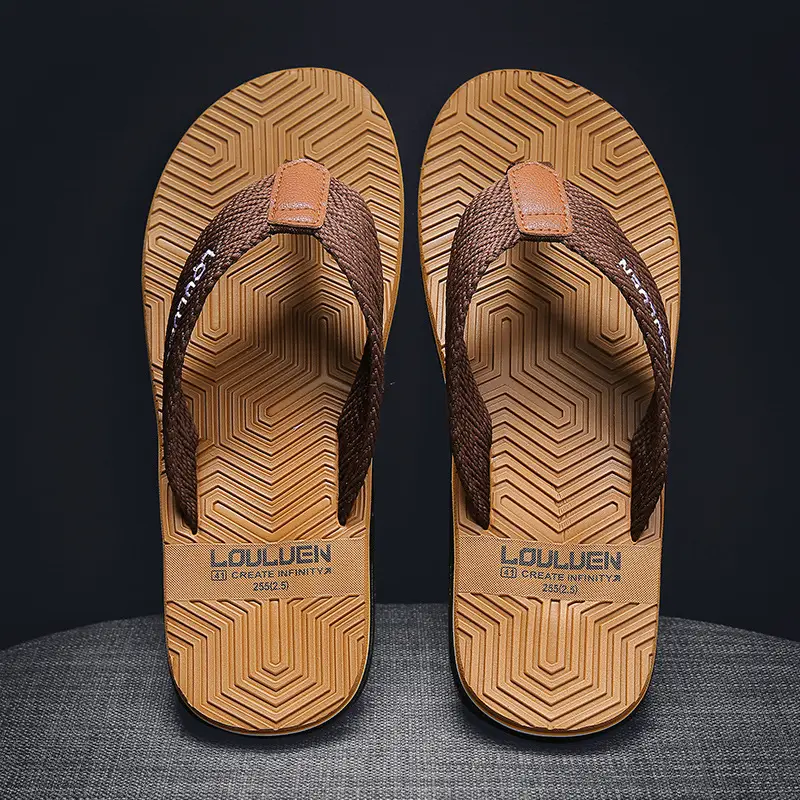 Fujian manufacturers summer new flip-flops men's non-slip outer wear Korean version of eva beach slippers men's sandals clip feet - Image 2