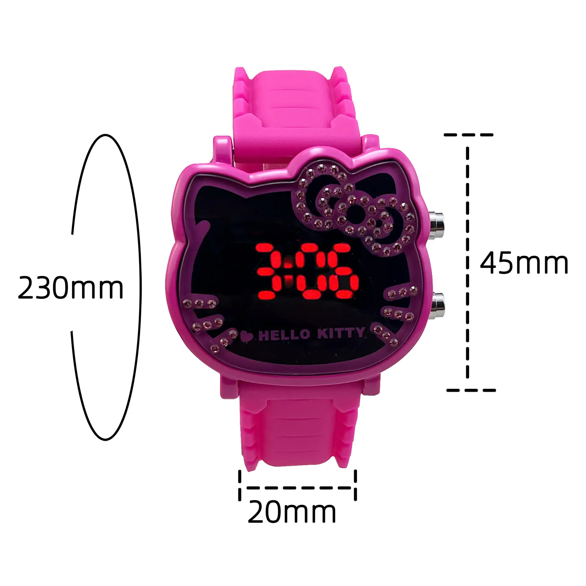 Hello Kitty LED Electronic Watch for Girls Pink - Image 4