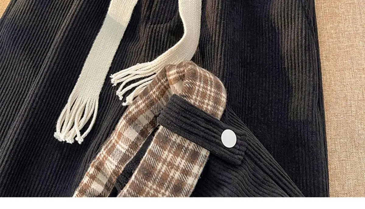 Men's Plaid Spring Autumn Waistcoat Pants Brown White — feature 18