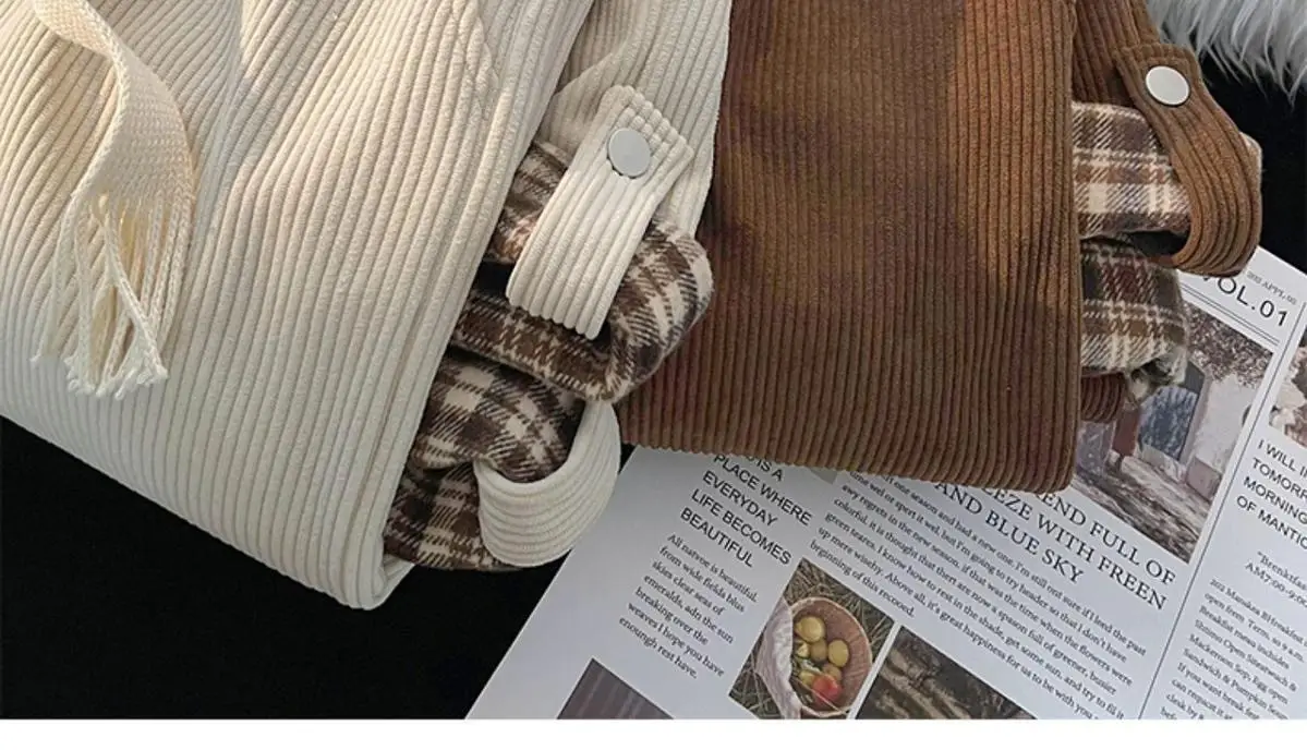 Men's Plaid Spring Autumn Waistcoat Pants Brown White — feature 6