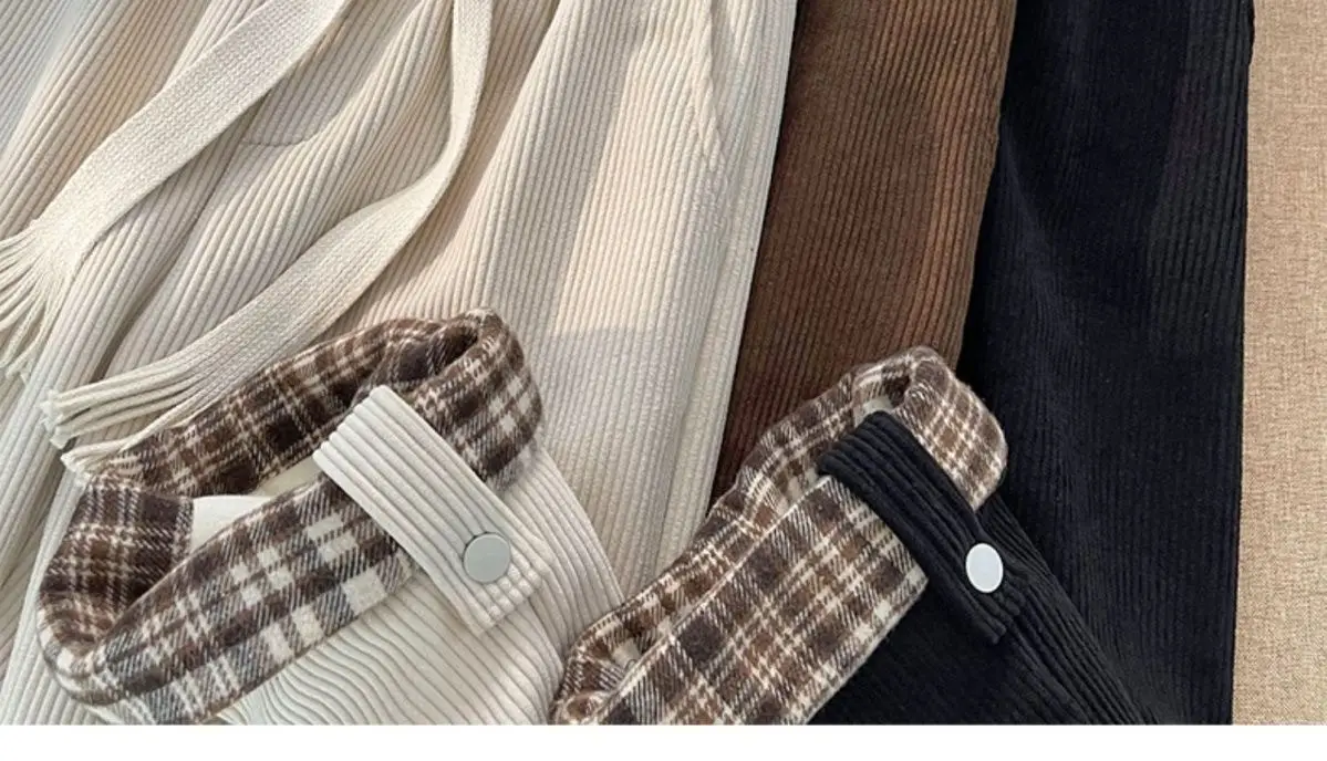 Men's Plaid Spring Autumn Waistcoat Pants Brown White — feature 8