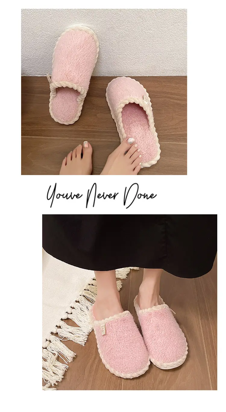 Plush Home Shoes Cotton Slippers Indoor Home Shoes Home Women Slippers in stock Wholesale Cotton Slippers Men's and Women's Same Shoes — feature 12