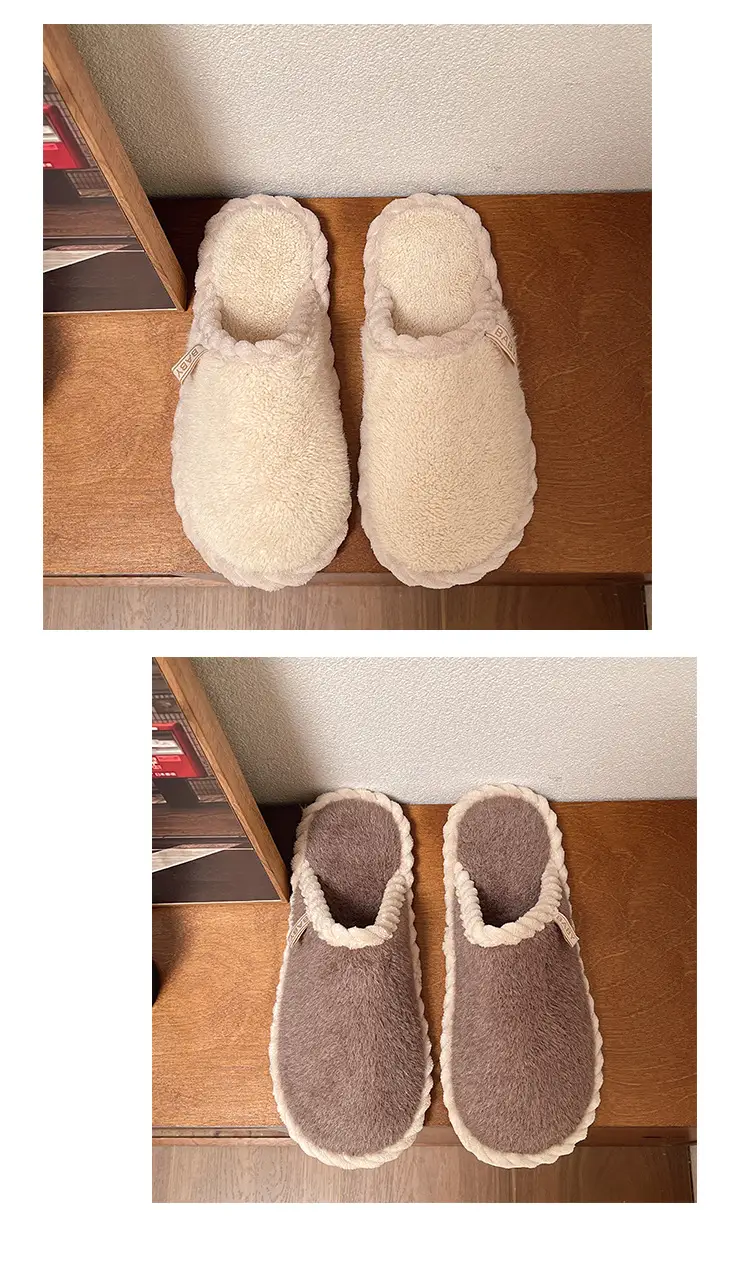 Plush Home Shoes Cotton Slippers Indoor Home Shoes Home Women Slippers in stock Wholesale Cotton Slippers Men's and Women's Same Shoes — feature 20