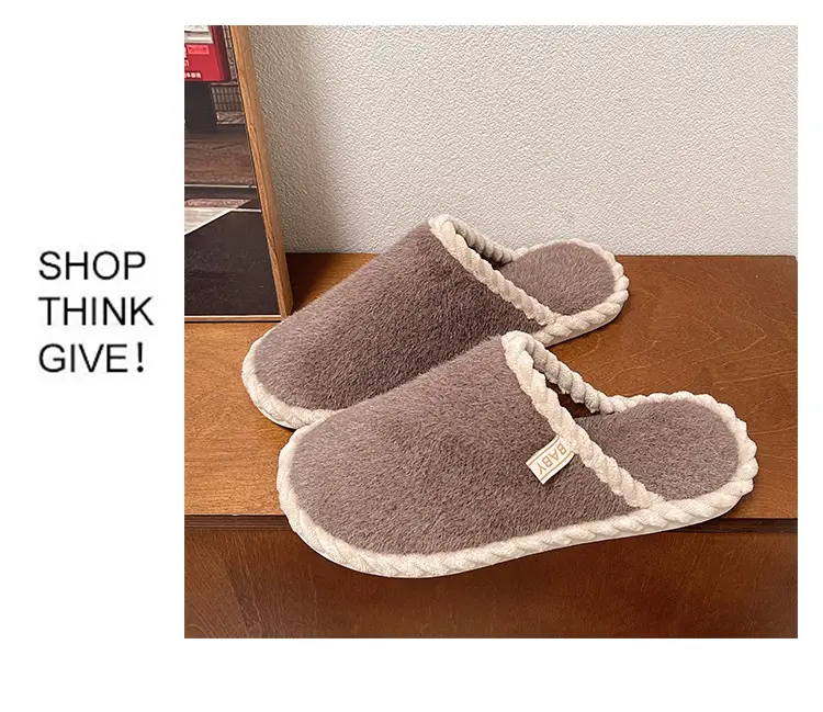 Plush Home Shoes Cotton Slippers Indoor Home Shoes Home Women Slippers in stock Wholesale Cotton Slippers Men's and Women's Same Shoes — feature 21