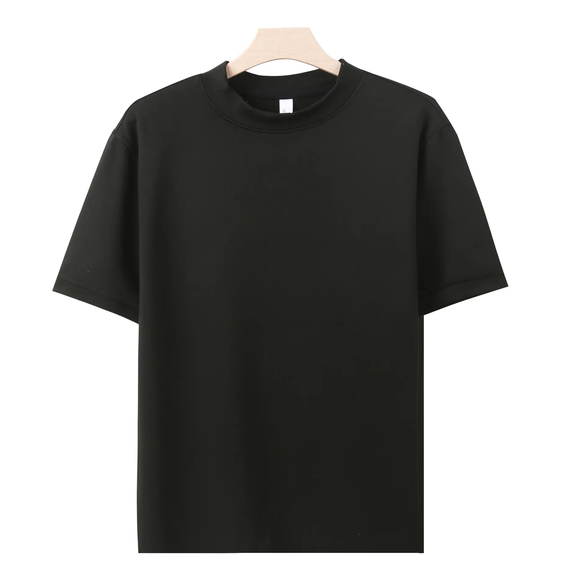 Men's 280g German Velvet T-Shirt Beige Winter Warm - Image 2
