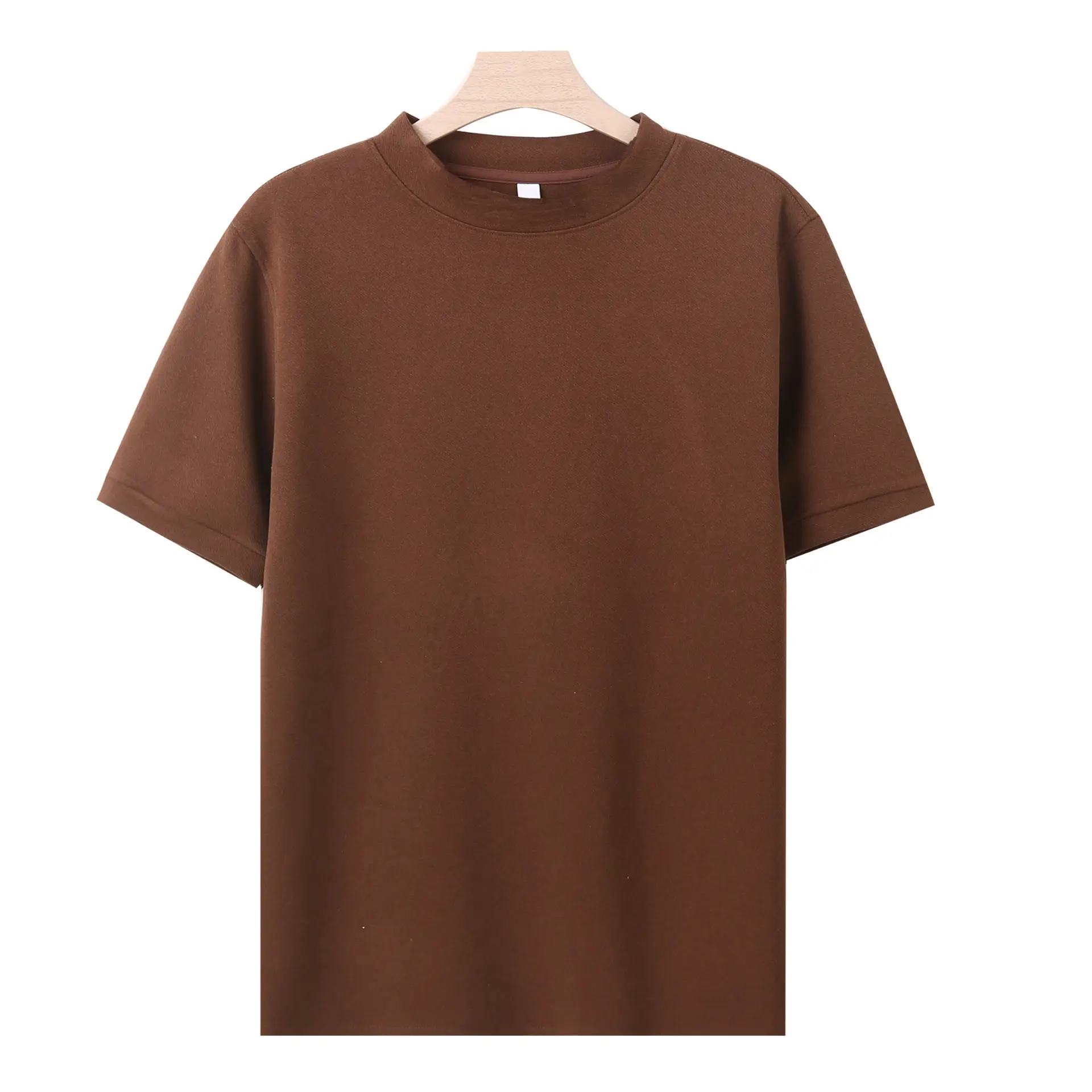 Men's 280g German Velvet T-Shirt Beige Winter Warm - Image 4