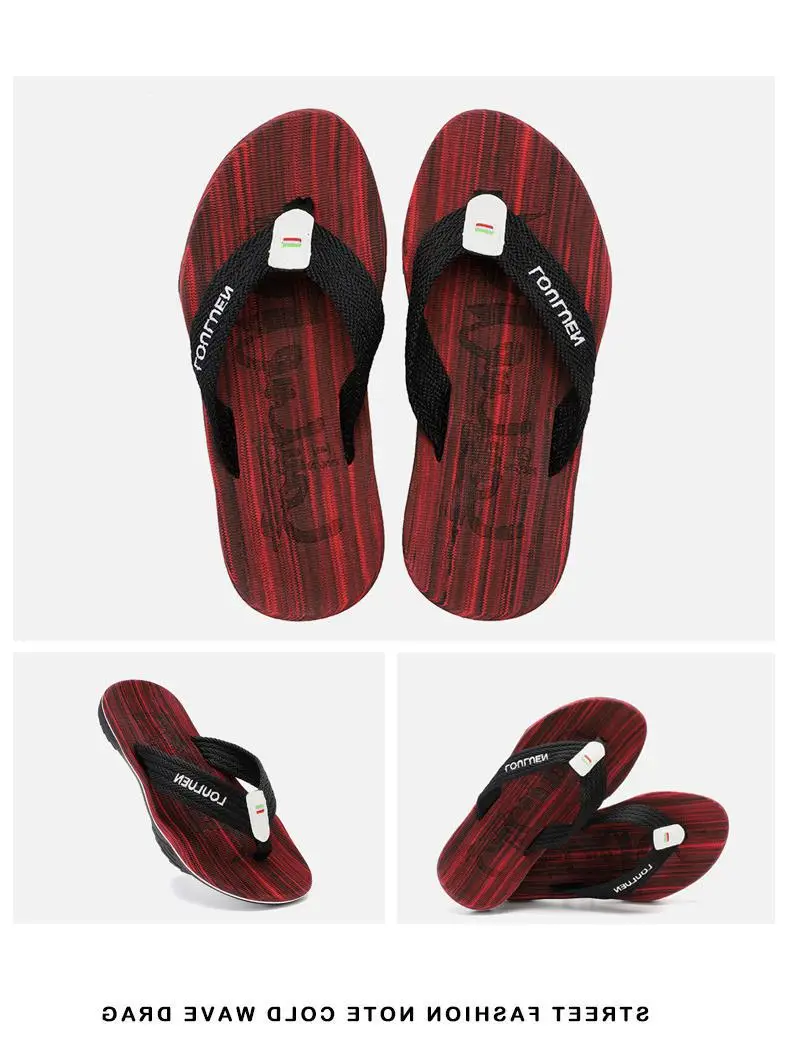 Fujian manufacturers new slippers men's summer non-slip beach shoes Korean fashion flip-flops outdoor sandals men's cool — feature 11