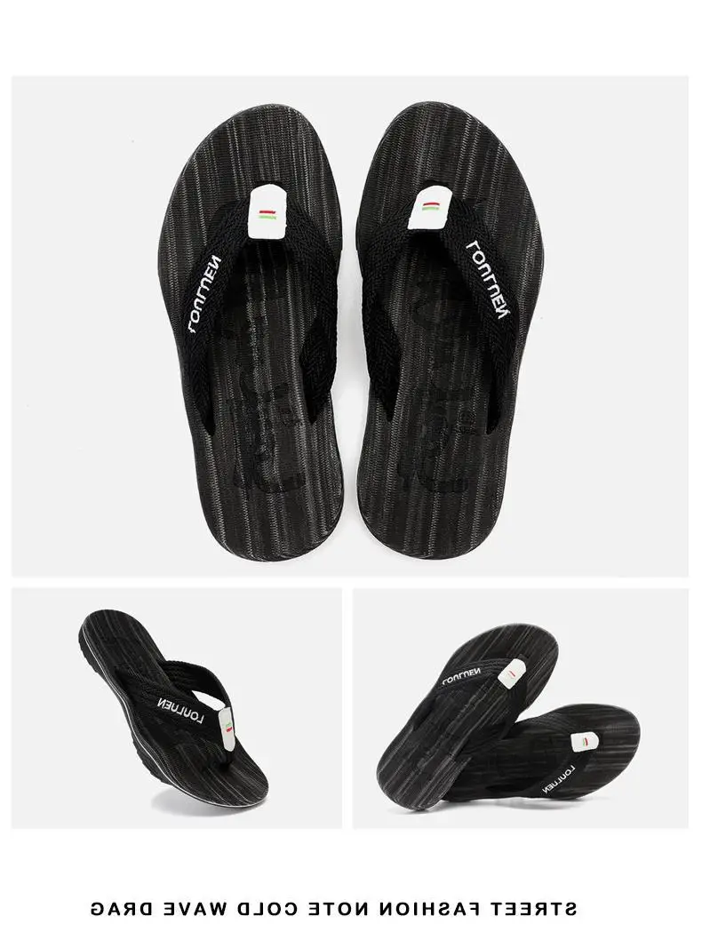 Fujian manufacturers new slippers men's summer non-slip beach shoes Korean fashion flip-flops outdoor sandals men's cool — feature 12