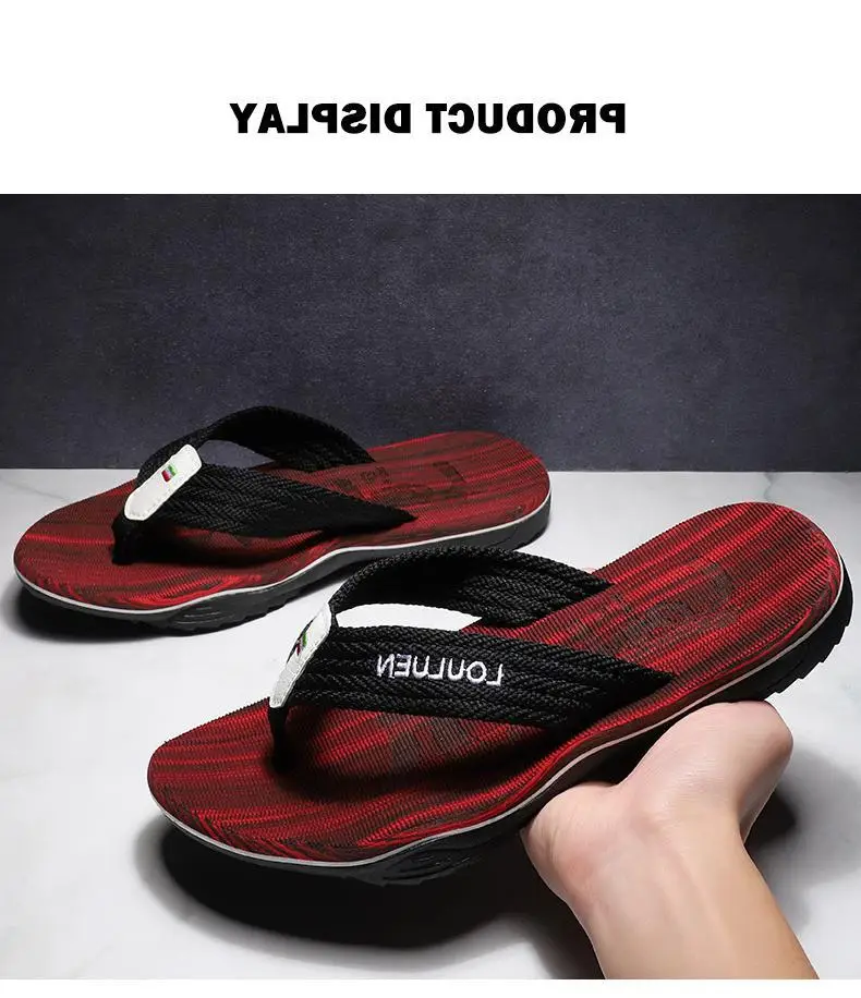 Fujian manufacturers new slippers men's summer non-slip beach shoes Korean fashion flip-flops outdoor sandals men's cool — feature 5