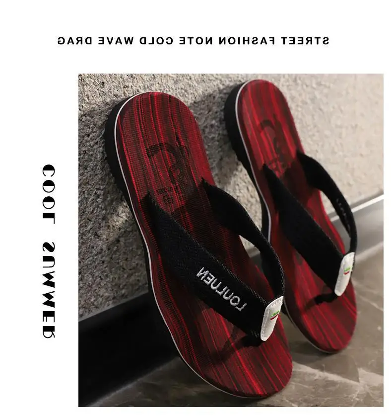 Fujian manufacturers new slippers men's summer non-slip beach shoes Korean fashion flip-flops outdoor sandals men's cool — feature 6
