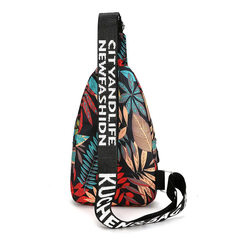 Men's Tropical Print Crossbody Bag with Adjustable Strap - Image 6