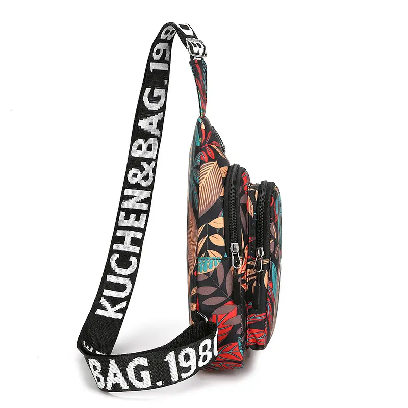 Men's Tropical Print Crossbody Bag with Adjustable Strap - Image 7