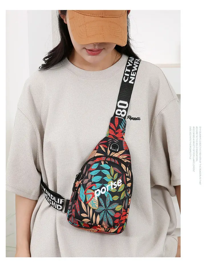 Men's Tropical Print Crossbody Bag with Adjustable Strap — feature 17