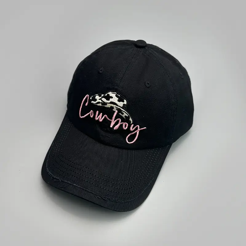Cowboy Denim Cap with Embroidered Logo Brown — feature 12