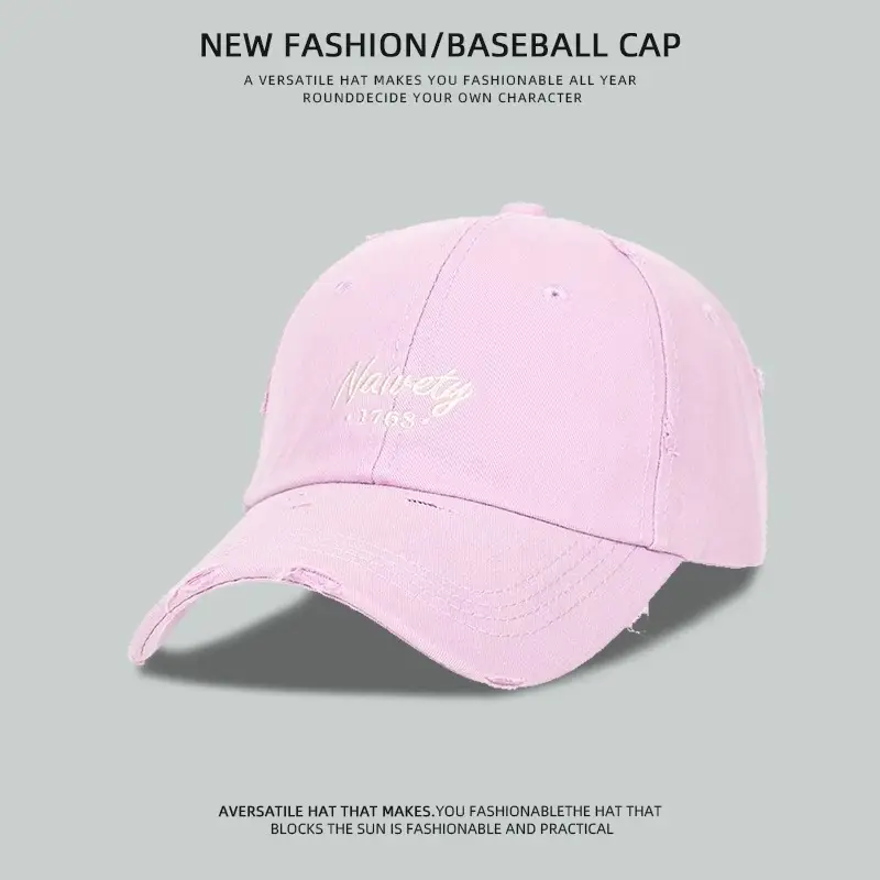 Pink Baseball Cap Women's Wide Brim Sun Cover — feature 8
