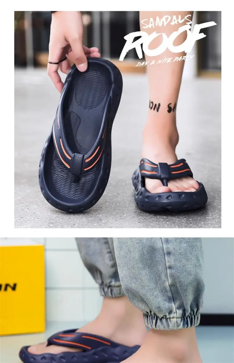 Men's Summer Flip-Flops, Non-Slip Thick-Soled Flip-Flops, Vietnamese Casual Sports Outdoor Seaside Beach Shoes — feature 18