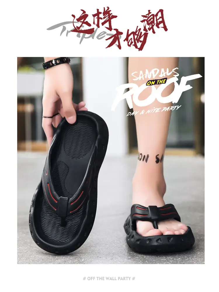 Men's Summer Flip-Flops, Non-Slip Thick-Soled Flip-Flops, Vietnamese Casual Sports Outdoor Seaside Beach Shoes — feature 9