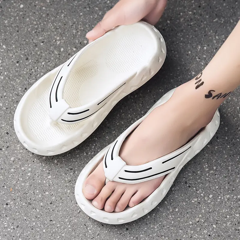 Guangdong Flip-Flops Men's Summer Non-Slip Outer Wear Thick-Soled Casual Sandals Large Size 46 Flip-Flops Soft-Soled Sandals - Image 7