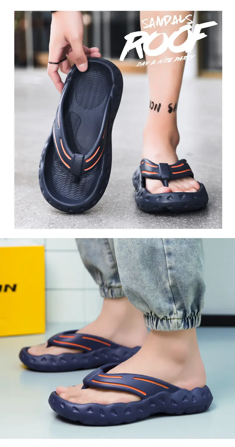Guangdong Flip-Flops Men's Summer Non-Slip Outer Wear Thick-Soled Casual Sandals Large Size 46 Flip-Flops Soft-Soled Sandals — feature 13