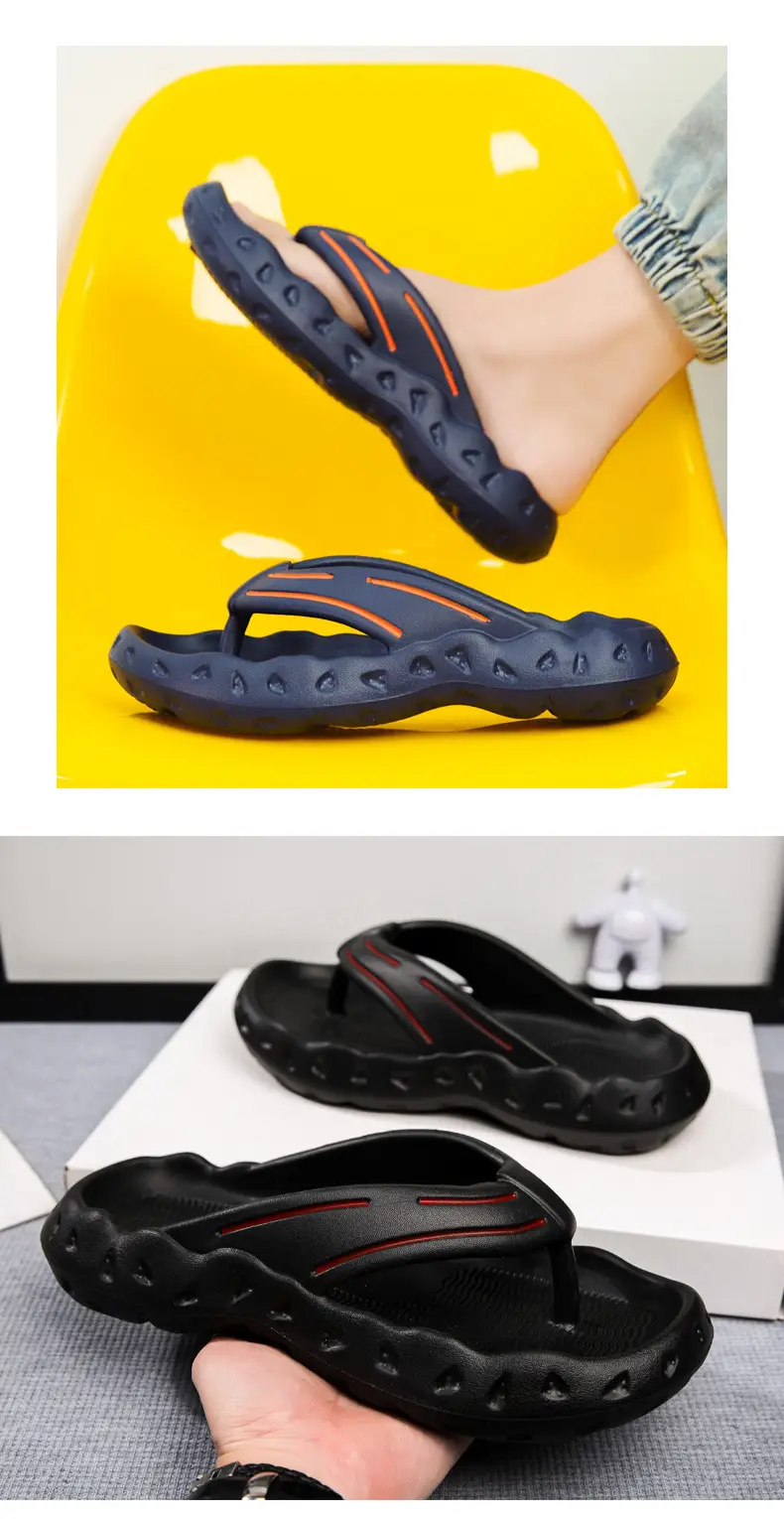 Guangdong Flip-Flops Men's Summer Non-Slip Outer Wear Thick-Soled Casual Sandals Large Size 46 Flip-Flops Soft-Soled Sandals — feature 4
