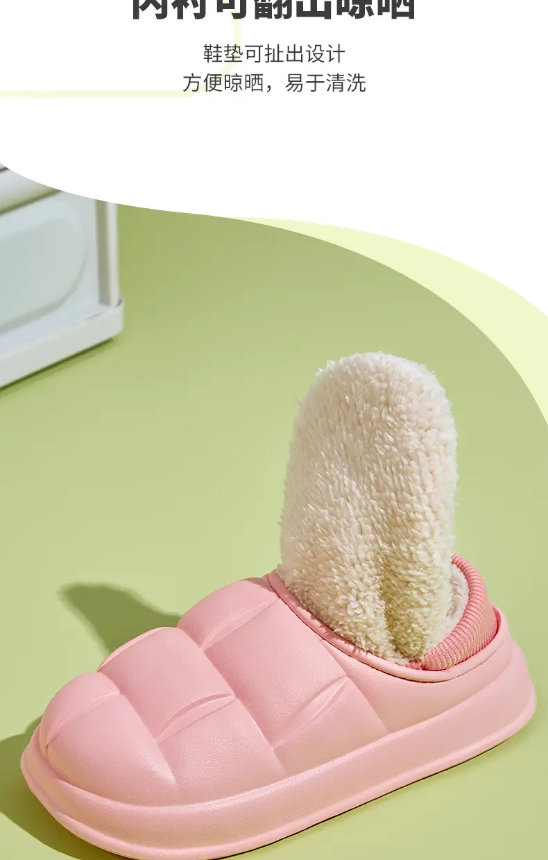 Men's Eva Cotton Slippers Men's Winter Outer Wear Bag Heel Waterproof Indoor Home 2023 New Velvet Warm Cotton Shoes — feature 8