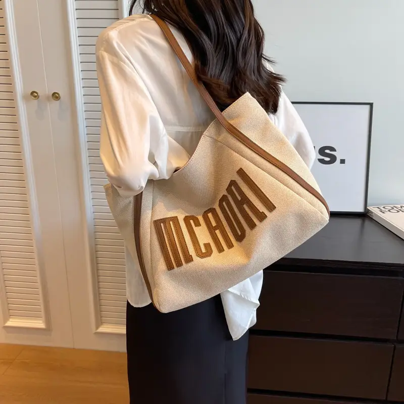 Large Capacity Canvas Shoulder Bag Women 2024