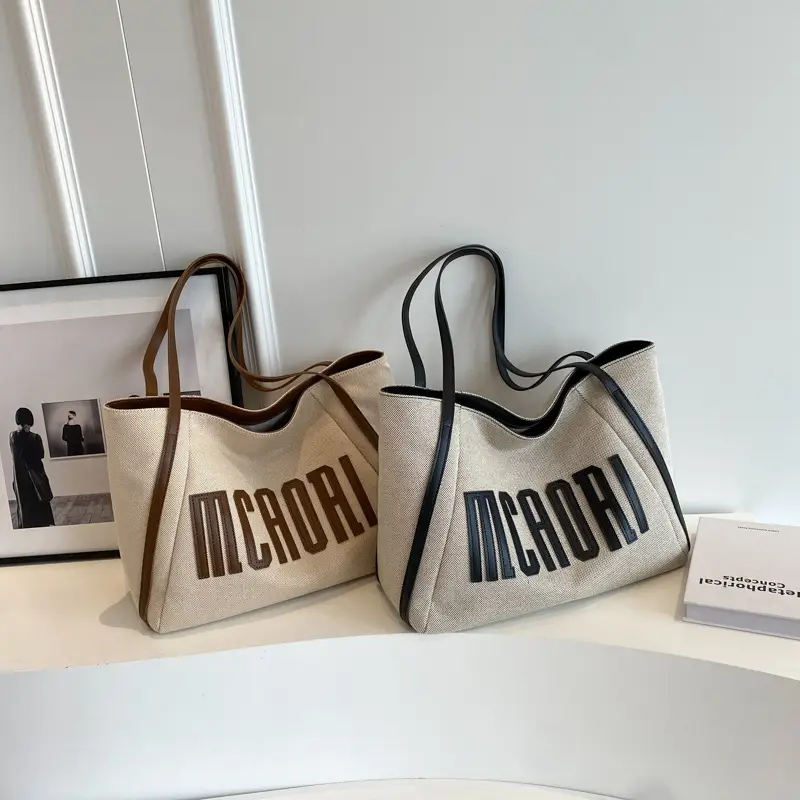Large Capacity Canvas Shoulder Bag Women 2024