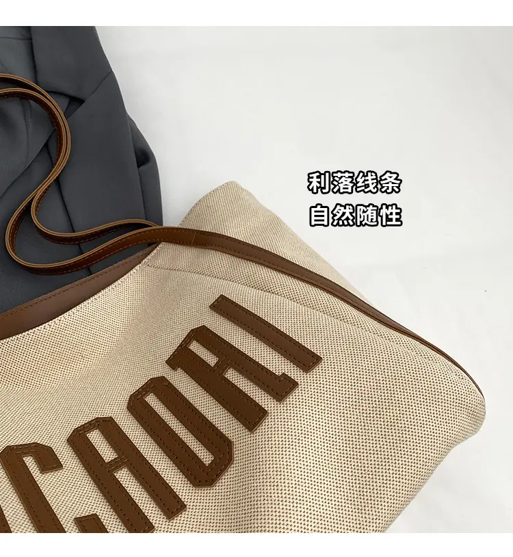 Large Capacity Canvas Shoulder Bag Women 2024 — feature 6