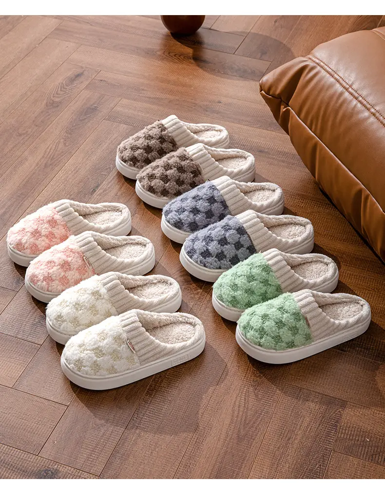 Women's Pink Fur Plush Winter Slippers — feature 5