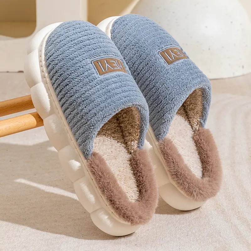 Women's Pink Fur Plush Winter Slippers - Image 32