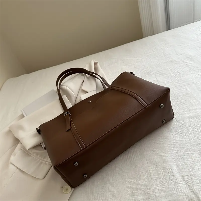 Women's Brown Retro Shoulder Bag 2024 Summer - Image 6