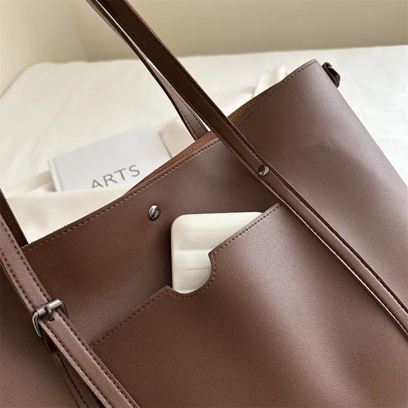 Women's Brown Retro Shoulder Bag 2024 Summer - Image 7