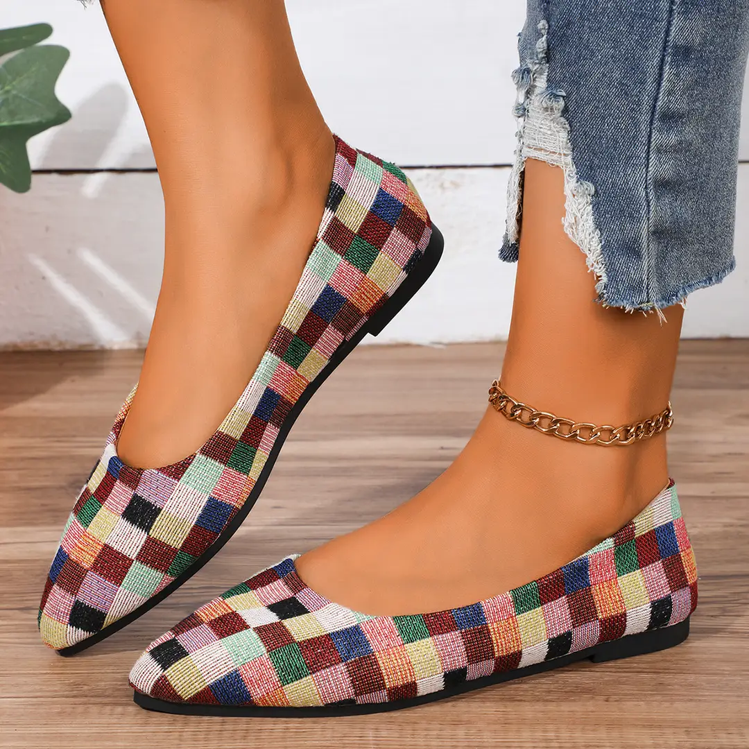 Spring and summer new fashion pointed flat low mouth color shoes plus size fashion casual 2025 women's shoes casual versatile - Image 3