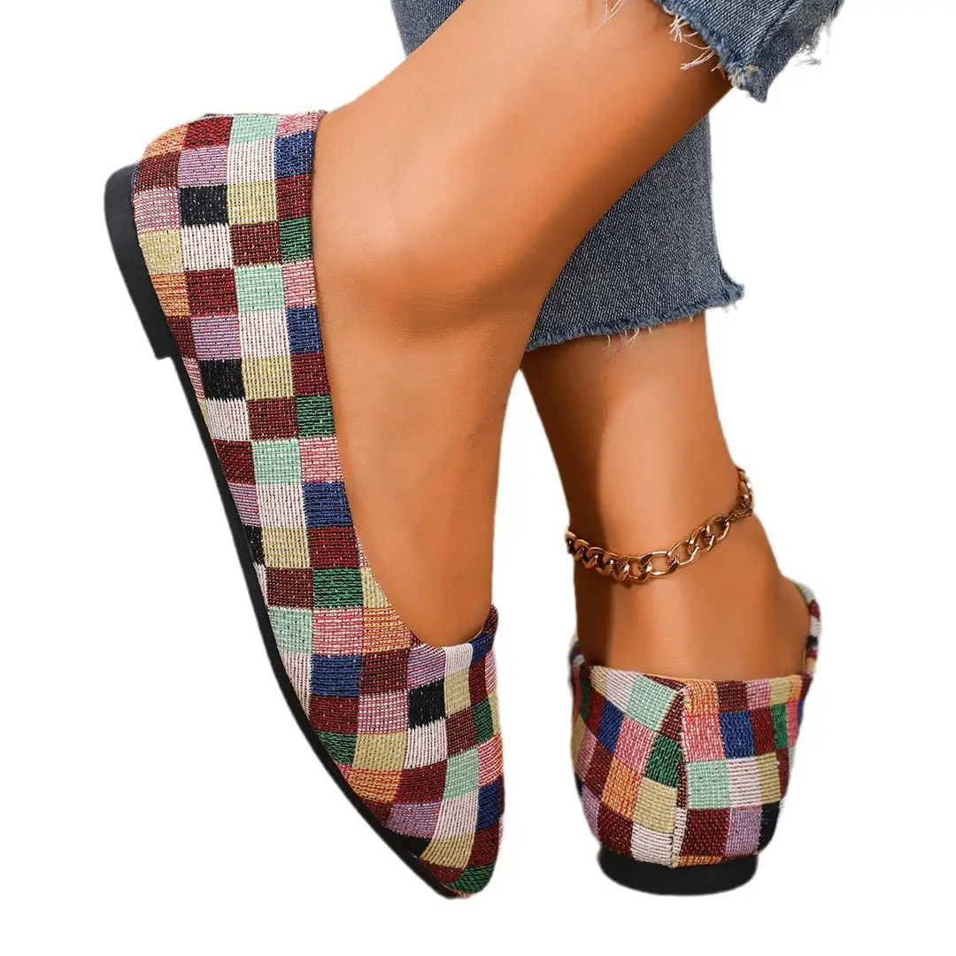 Spring and summer new fashion pointed flat low mouth color shoes plus size fashion casual 2025 women's shoes casual versatile - Image 5