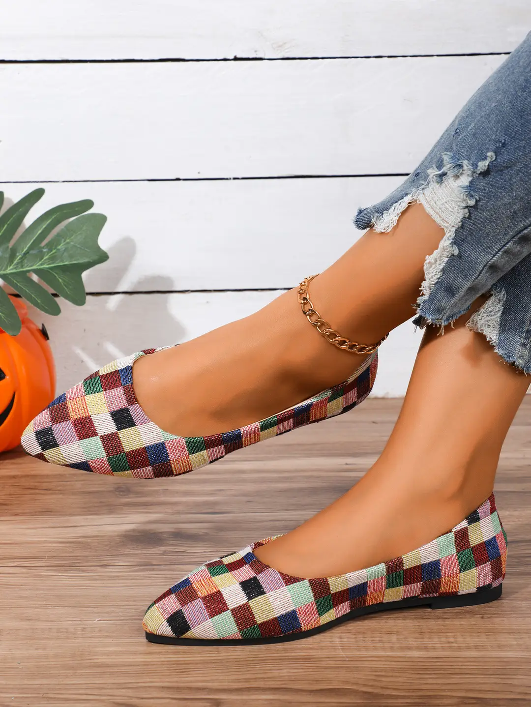 Spring and summer new fashion pointed flat low mouth color shoes plus size fashion casual 2025 women's shoes casual versatile — feature 5