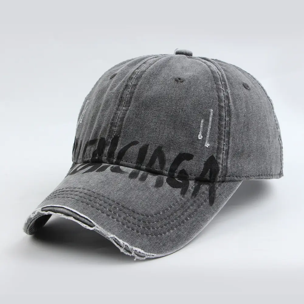 Retro Washed Baseball Cap with Bold Graffiti Design - Image 6