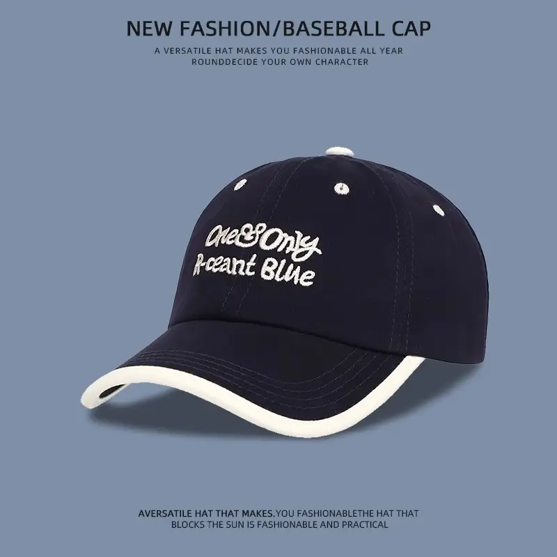 Kids Baseball Cap Pink Embroidered Blue — feature 4