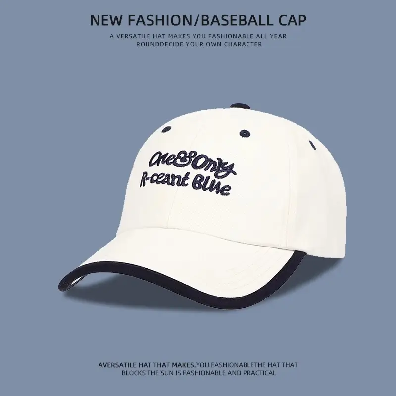 Kids Baseball Cap Pink Embroidered Blue - Image 4