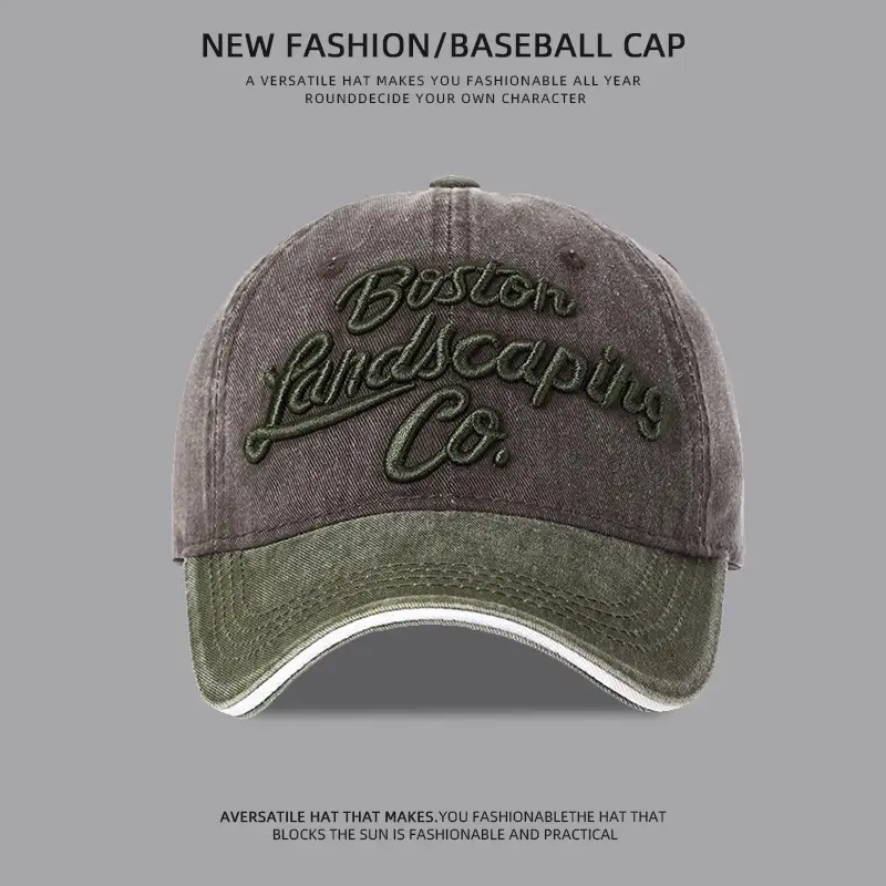 American Denim Baseball Cap Women Retro Embroidered Wide Brim — feature 6