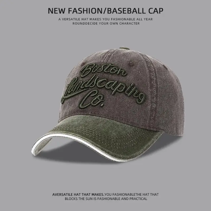 American Denim Baseball Cap Women Retro Embroidered Wide Brim - Image 4