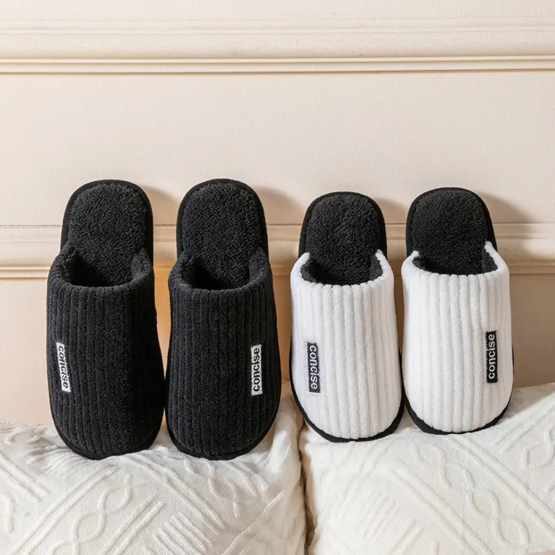 Cixi Cotton Slippers Spring and Autumn and Winter Men's Home Indoor Non-slip Home Warm Couple Winter Fur Plush Women - Image 38