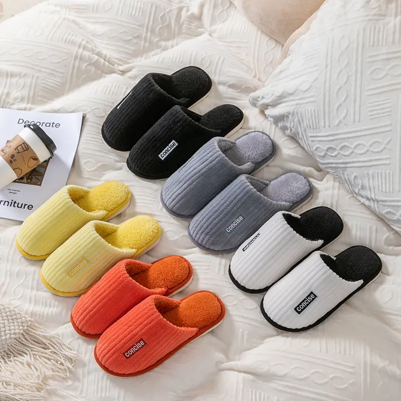 Cixi Cotton Slippers Spring and Autumn and Winter Men's Home Indoor Non-slip Home Warm Couple Winter Fur Plush Women - Image 39