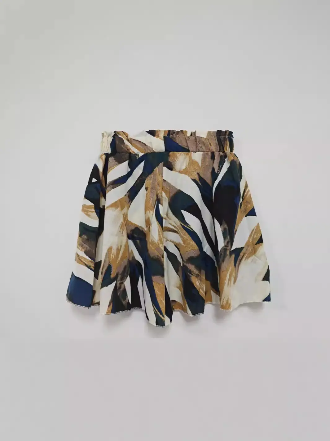 Women Abstract Printed Loose Belt Skirt 2024
