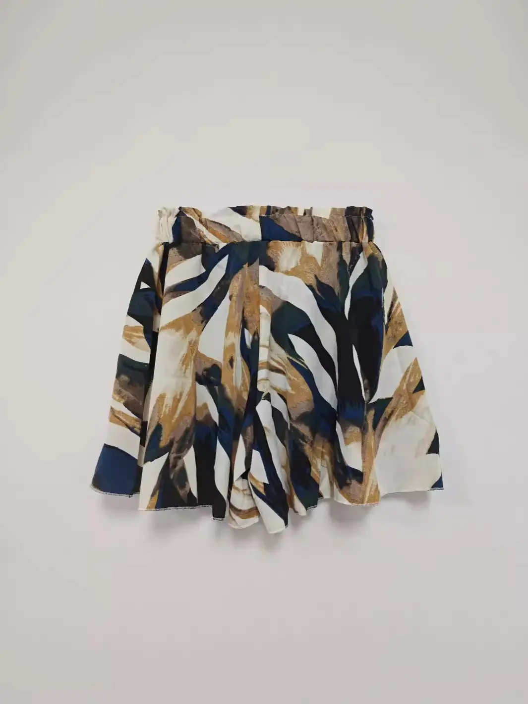 Women Abstract Printed Loose Belt Skirt 2024