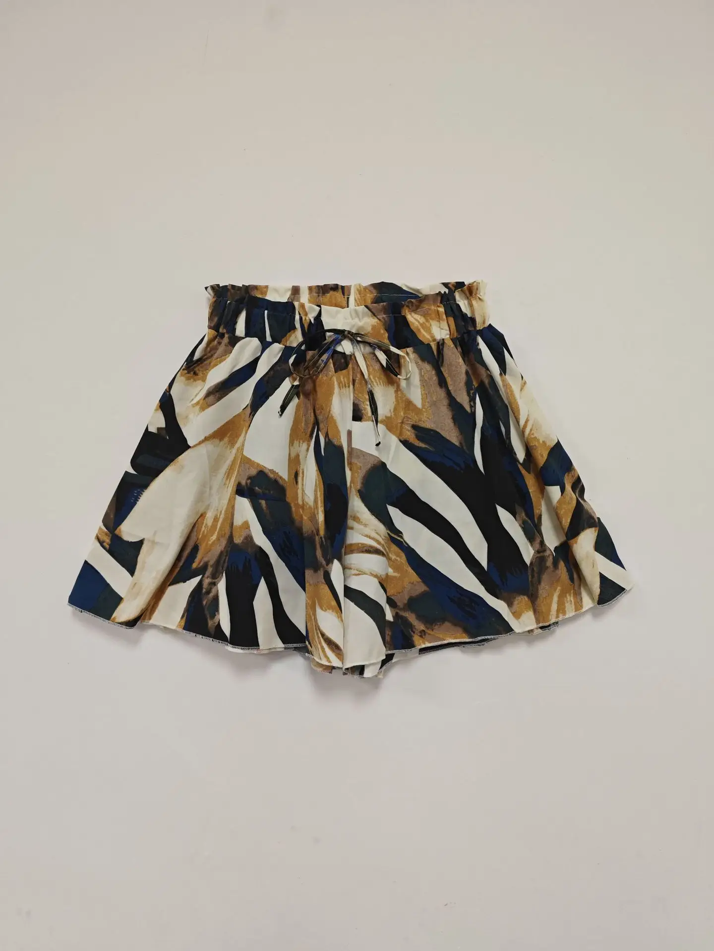 Women Abstract Printed Loose Belt Skirt 2024 — feature 3
