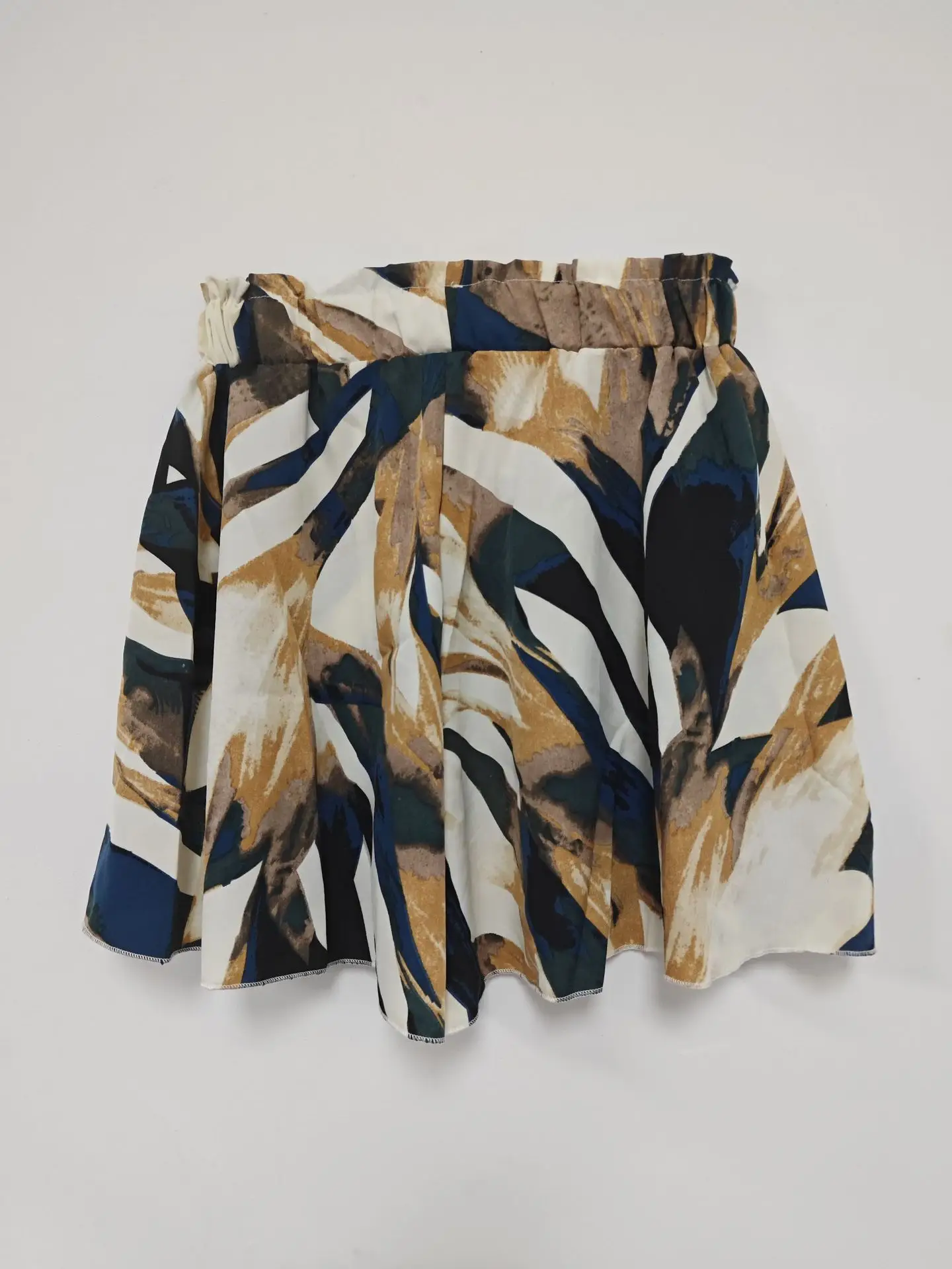 Women Abstract Printed Loose Belt Skirt 2024 — feature 4